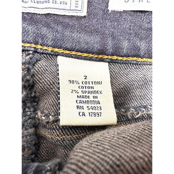 Y2K Old Navy Dark Blue Denim Mini Cargo Pocket Skirt Size 2 - Picture 7 of 9